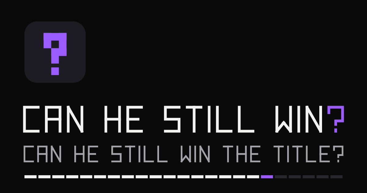 Side project: F1 title math, with the exact finishing positions rivals need
